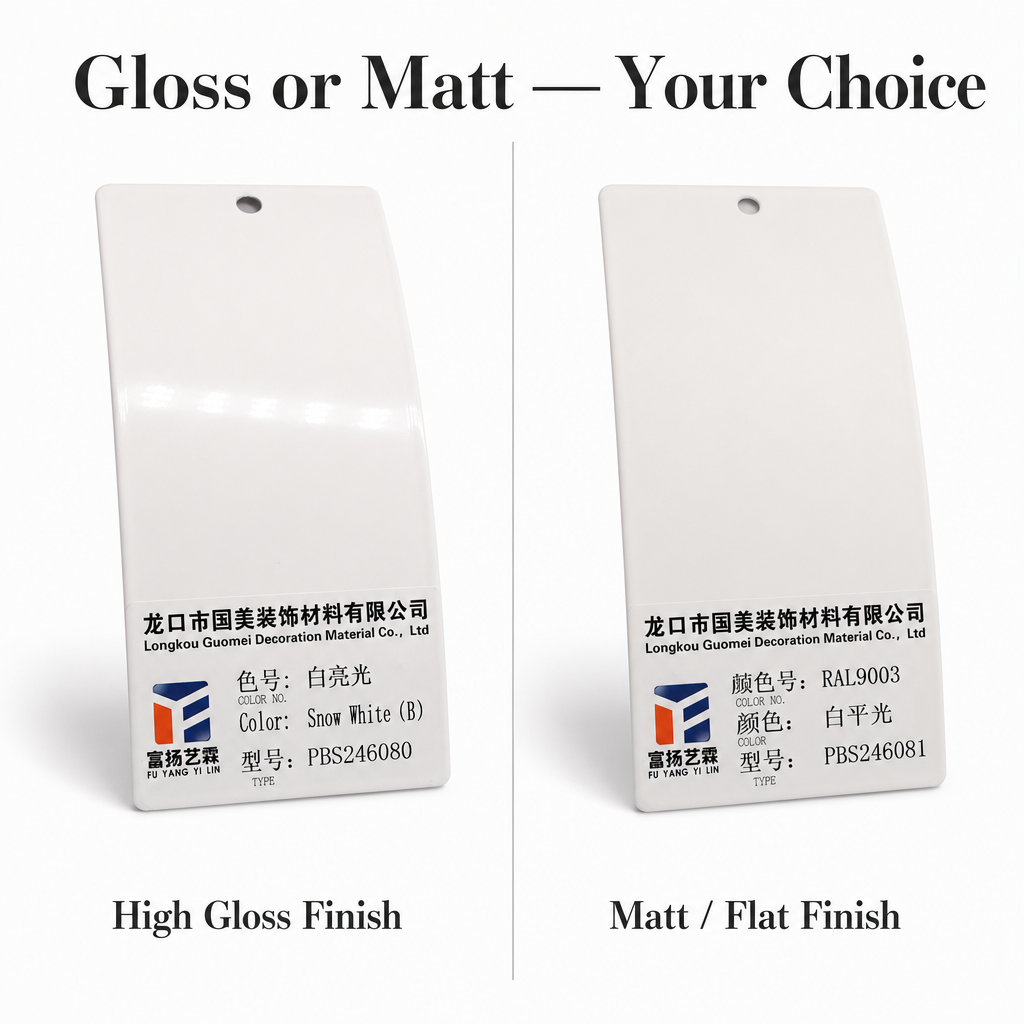 White color powder coating