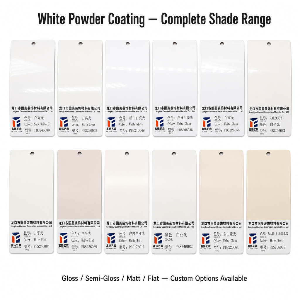 White color powder coating