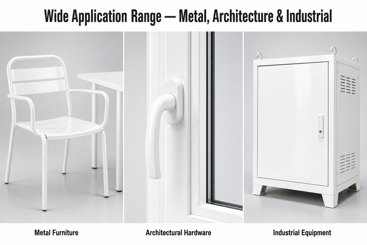 White color powder coating