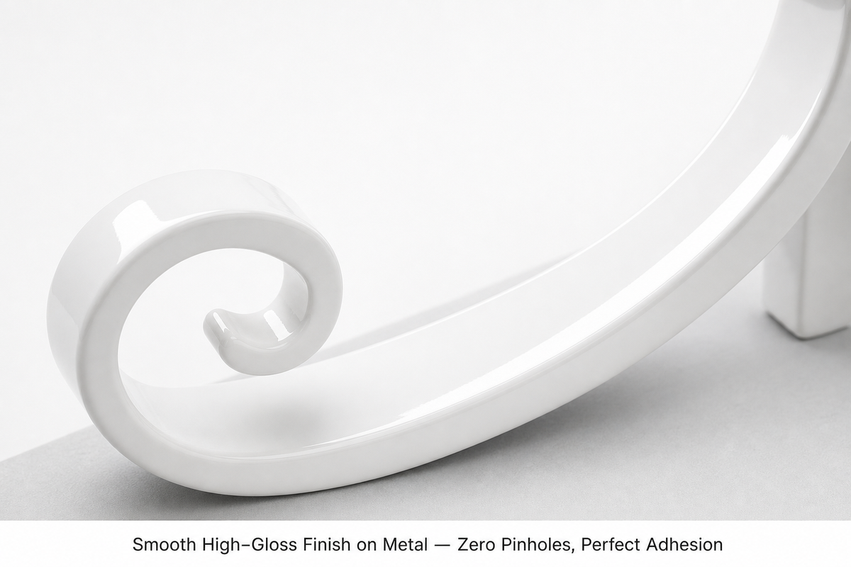 White color powder coating